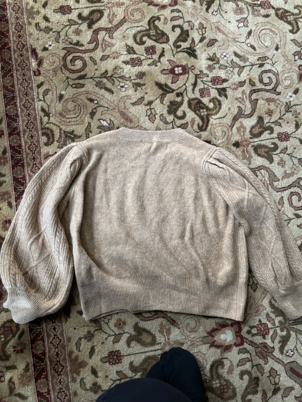 1.STATE Tan Ribbed Knit Pullover - Picture 2 of 3